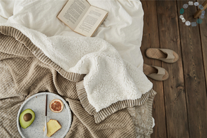 DN Chăn Đan Móc Sherpa Vải Acrylic Thiết Kế Mới Chăn Đan Dày Ấm Áp Cho Trẻ Em Người Lớn Mùa Thu Đông - Product Image 3