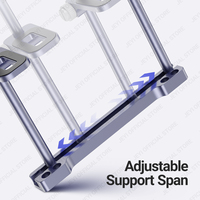 Support GPU à deux bras Jeyi Factory avec base magnétique support anti-affaissement réglable en alliage d'aluminium pour carte graphique