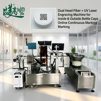 Machines de gravure laser automatiques pour bouchons de bouteilles, sans consommables, marquage continu en ligne pour les bouchons d'emballages alimentaires et cosmétiques