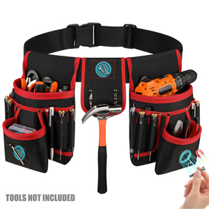 Detachable &amp; Adjustable Tool Pouch Bag for Electrician,Carpenter,<strong>Construction</strong>,Work Apron,Utility <strong>Belt</strong>,Black,Yellow - Product Image 2