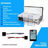 Autoradio Central Multimédia 1 DIN 7 Pouces MP5 Bluetooth USB/AUX/TF Mirrorlink avec Écran Tactile