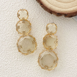 Faceted Transparent <b>Resin</b> <b>Earrings</b> for Women - Product Image 3
