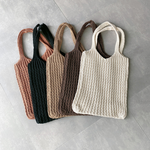 Borsa da spiaggia con presa estiva bohémien borsa a tracolla in rete lavorata a mano di tendenza da donna borsa all'uncinetto in poliestere da donna - Product Image 4