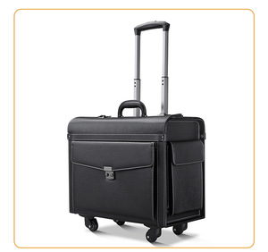 Wholesalers High Quality and Cheap PU Leather Luggage Large Capital pilot <b>Suitcase</b> for Business Trip RTS Bulk Mixed Order - Product Image 1