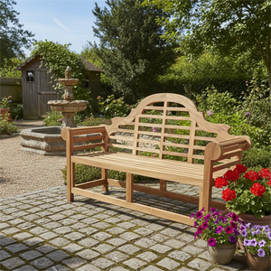 Banc de jardin moderne Marlboro, rehausse les patios et les porches, construction en teck massif, confortable et durable, offrant un siège polyvalent - Product Image 5