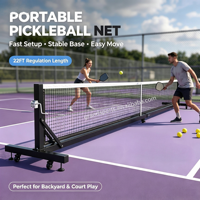 Offre Spéciale – Poteaux de Pickleball Noirs de 3 Pieds en Stock – Poteaux de Filet de Pickleball Mobiles avec Roues – Vente Directe Usine pour Équipement de Pickleball