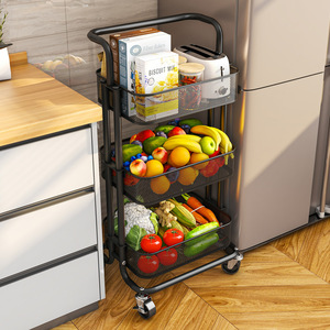 Giá Để Đồ Xoay 306 Độ Giá Để Đồ 3 Tầng Di Chuyển Được Giá Xếp Đồ Giá Đựng Trái Cây Thực Phẩm Sách - Product Image 4