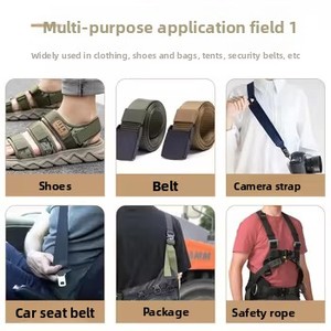 Nhà sản xuất Thông số kỹ thuật dày đặc dệt <span class=keywords><strong>Webbing</strong></span> vành đai an toàn dây đeo đầy đủ phạm vi màu sắc giả Nylon cho túi số lượng lớn - Product Image 5