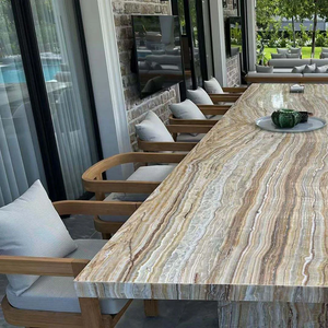 New Design Modern Garden Outdoor <b>Balcony</b> Hotel Furniture Set Teak Wood <b>Table</b> Dining <b>Table</b> Set - Product Image 5
