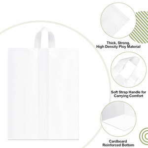 Khuyến mại in vòng túi bao bì mua sắm nhựa Tote Túi tùy chỉnh túi với vòng lặp mềm xử lý - Product Image 6