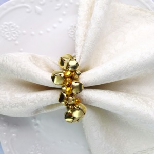 婚礼装饰用金银叮当铃餐巾戒指 - Product Image 6