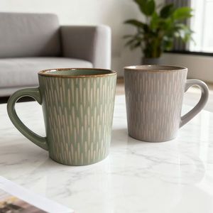 Cheap Wholesale Made in China Purple & <b>Green</b> Stoneware Ceramic Mugs-Durable Eco-friendly Food Safe Dishwasher & <b>Microwave</b> Safe - Product Image 1