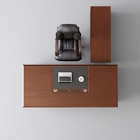 Bureau de direction, bureau simple et moderne, nouveau style chinois, bureau de direction haut de gamme en bois, ensemble de chaise