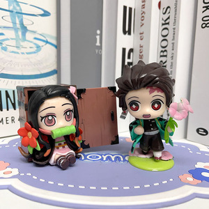 6 pièces/ensemble nouveau Style Anime démon tueur Tanjirou Nezuko dessin animé Anime <span class=keywords><strong>Statue</strong></span> PVC figurine modèle poupée Collection - Product Image 3