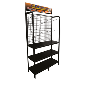 Expositor de herramientas de aluminio con estantes 100x40x170H para uso en taller Personalización OEM compatible - Product Image 1