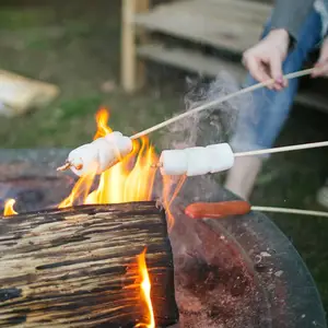 BAMBUS Roasting Environmental Bbq Handmade Grill Skewers Kebab Bamboo Marshmallow Stick For Food