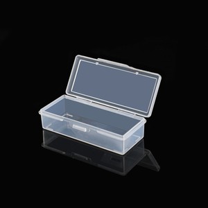 Transparent Plastic Storage Box For <b>Nail</b> Tools Sample Cards Ear Spoons Acne Needles Desktop Organizer Small Rectangular - Product Image 2