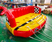 Canapé gonflable rotatif tractable de qualité commerciale certifié CE, pour 8 personnes, taille/couleur personnalisable, idéal pour le ski nautique Crazy Rocket