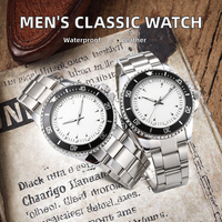 Montre-bracelet à quartz élégante pour homme, cadran blanc vierge, boîtier rond argenté, fabrication ODM/OEM, usine source