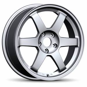 Jantes monobloc 6 branches 5X112 5X120 5X130 Argent brossé Style <span class=keywords><strong>TE37</strong></span> 15 16 17 18 19 pouces 6061-T6 Concave profond JWL VIA Jantes de course - Product Image 1