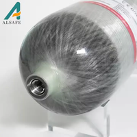 Alsafe Leisure Sport Bouteille portable SCBA 6,8 L en fibre de carbone composite pour la lutte contre les incendies, réservoir d'air HPA pour pompier