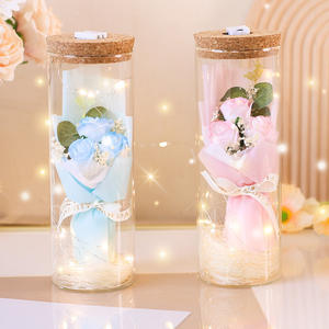 Regalo de San Valentín o Cumpleaños, Ramo de Flores Artificiales Ecológicas de Alta Calidad (Rosas, Girasoles), Cristal, Año Nuevo Chino - Product Image 2