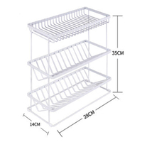 Support de rangement pour comptoir en métal chromé à 3 niveaux Support d'étagère pour panier à épices de cuisine