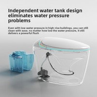 WC intelligent avec commande vocale, lavage à l'eau chaude, siège chauffant, désodorisant, veilleuse et chasse d'eau automatique pour salles de bain modernes