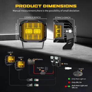 Barre lumineuse à haute puissance 122W, longue portée, avec des pods LED de 5 pouces et 270° °   Technologie de tir latéral pour SUV tout-terrain - Product Image 5