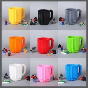 Taza de plástico de 350 ml para niños con juguete, regalo de bloques de construcción tipo Lego, rompecabezas de ladrillos para construir. - Product Image 2