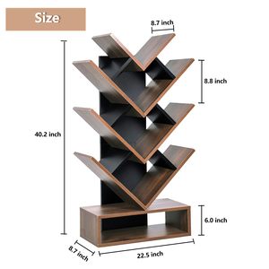 Simple <b>tree</b>-shaped bookshelf, floor-<b>standing</b> storage rack, bedroom bookshelf, living room storage rack, multi-layer creative - Product Image 3