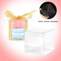 Boîte de présentation de bonbons de mariage en plastique transparent personnalisée, boîtes cadeaux pliables pour cadeaux de mariage