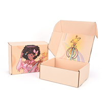 Échantillon gratuit, logo personnalisé, boîte d'emballage en carton ondulé de petite taille, couleur rose, noir, blanc, pour cosmétiques, boîte d'expédition