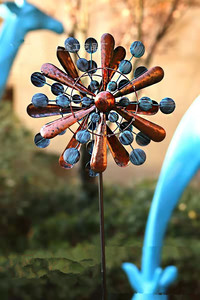 <span class=keywords><strong>Moulin</strong></span> à <span class=keywords><strong>vent</strong></span> Art Déco en fer forgé fait main pour jardin, cour, extérieur, paysage, décoration imperméable avec artisanat en acier - Product Image 3