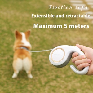 Tali traksi teleskopik otomatis, untuk anjing pola Solid nilon 3M sabuk berjalan luar ruangan Teddy Cat gigitan anjing - Product Image 3