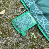 Tapis de prière musulman pliable, imperméable, imprimé avec logo personnalisé, pour camping, voyage, pique-nique, vente en gros d'usine