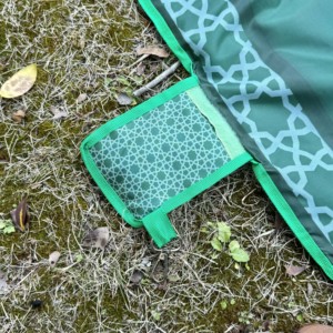Tapis de prière musulman pliable, imperméable, imprimé avec logo personnalisé, pour camping, voyage, pique-nique, vente en gros d'usine - Product Image 4