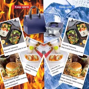 Sac isotherme réutilisable en non-tissé, sur mesure, pour aliments et boissons, isolation thermique contre le chaud et le froid, directement de l'usine - Product Image 4