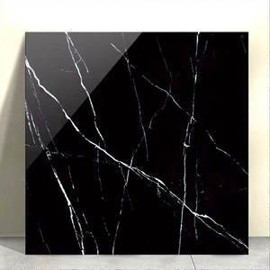 Carrelage en porcelaine super <span class=keywords><strong>noir</strong></span> effet marbre antidérapant de luxe pour la maison, vente en gros, 600*600, carrelage en porcelaine pour salon, carrelage de sol 60x60 - Product Image 3