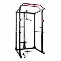 Rack de musculation multifonction réglable avec système de poulies haute/basse en acier inoxydable pour cibler la poitrine, les jambes, le dos, les mollets, les fessiers et les biceps