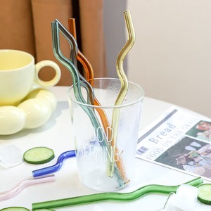 Pailles en verre borosilicate transparentes torsadées écologiques LONGXIN / Certifiées LFGB/CE / Idéales pour la maison, les fêtes et les cadeaux - Product Image 3