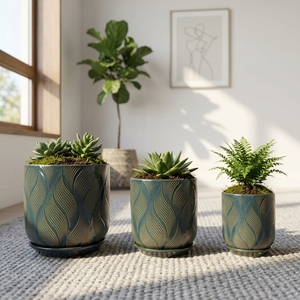 Vaso <span class=keywords><strong>per</strong></span> Fiori Piccolo in Ceramica Stile Retrò, Portacandele in Porcellana, Vasi Decorativi <span class=keywords><strong>per</strong></span> la Casa - Product Image 1