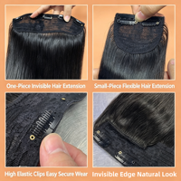 Extensions de cheveux naturels à clipser sur mesure, qualité SDD, trois pièces, volume épais, une seule pièce, cheveux véritables pour femmes, peuvent être décolorées, teintes et permanentées
