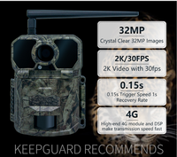 Caméra de chasse 4G à haute sensibilité, détection de mouvement, vision nocturne, 24MP CMOS, GPS, localisation en temps réel, application, stockage cloud SD, IP66