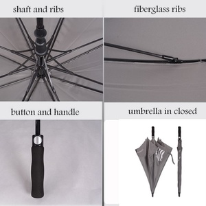 Custom Logo Promotional Branded Wind Proof Straight Pongee Sunny Kinte Black Fiberglass <b>Frame</b> 30inch Golf Umbrella for Outdoor - Product Image 6