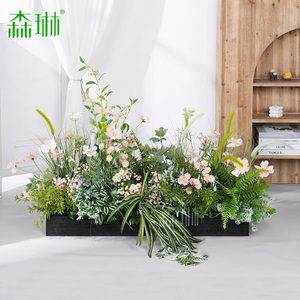 Jardinera Decorativa con Flores Artificiales, Arreglos Florales Artificiales, Combinaciones de Vegetación, Cajas de Flores <span class=keywords><strong>para</strong></span> Paisajismo - Product Image 1