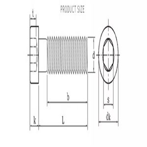 美しいデザイン六角ソケットねじ工具楕円形のヘッドスタイル利用可能なチタン鋼ステンレス鋼アルミニウム - Product Image 3