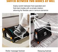 Repose-pieds de bureau ergonomique à 6 niveaux de réglage en hauteur avec fonction de massage, antidérapant, pour le bureau, les loisirs, l'hôtel et l'entrée