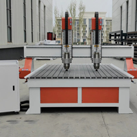 Routeur CNC 1325 à double tête indépendante pour le traitement du bois, avec broche refroidie par eau, machine de gravure CNC pour le travail du bois
