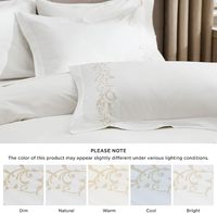 Juego de Funda Nórdica de Siete Piezas de Algodón Egipcio Orgánico Moderno de 300 Hilos, Jacquard, para Boda, Diseño Sólido, Personalizable, Resistente a la Decoloración